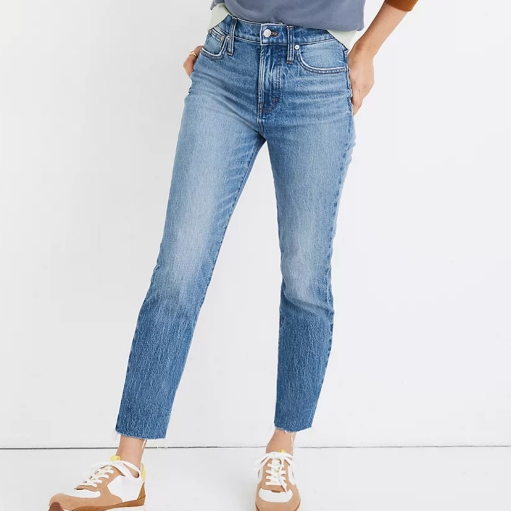 Madewell The Perfect Vintage Jean in Enmore Wash Raw-Hem Edition Sz 26